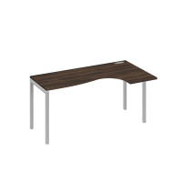 Стол на металлокаркасе DUE эргономичный правый "Классика" дуб ристретто/ металлокаркас серый А4 С2 036 ДР