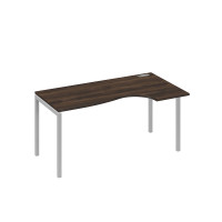Стол эргономичный правый "Классика" на металлокаркасе DUE дуб ристретто/ металлокаркас серый А4 С2 046 ДР