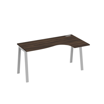 Стол на металлокаркасе TRE эргономичный "Классика" правый дуб ристретто/ металлокаркас серый А4 С3 036 ДР