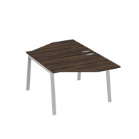 Рабочая станция TRE (2х120) со столами Техно дуб ристретто/ металлокаркас серый А4 С3 186 ДР