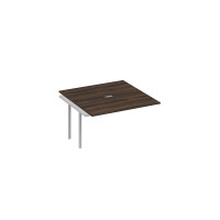 Секция стола для переговоров опоры QUATTRO дуб ристретто/ металлокаркас серый А4 С4 135-1 ДР