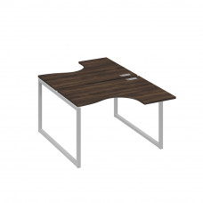 Рабочая станция эргономичная Классика каркас QUATTRO (2х120) дуб ристретто/ металлокаркас серый А4 С4 180 ДР