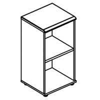 Стеллаж низкий узкий (топ МДФ) мокко премиум / мокко премиум МР 9352 МП/МП
