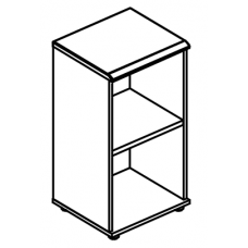 Стеллаж низкий узкий (топ МДФ) мокко премиум / мокко премиум МР 9352 МП/МП
