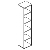 Стеллаж высокий узкий (топ ДСП) мокко премиум / вяз либерти МР 9476 МП/ВЛ