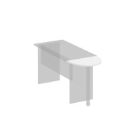 Приставка к столу без опоры белый премиум К.201 БП