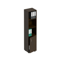 Шкаф для документов узкий открытый венге темный ФР 304 ВТ