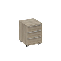 Тумба выкатная 3-х ящичная с центральным замком и ручкой-профилем вяз либерти А1 213 ВЛ