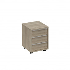 Тумба выкатная 3-х ящичная с центральным замком и ручкой-профилем вяз либерти А1 213 ВЛ