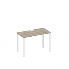 Стол письменный на металлокаркасе, столешница с заглушкой вяз либерти/ белый гладкий А1 БГ 003 ВЛ