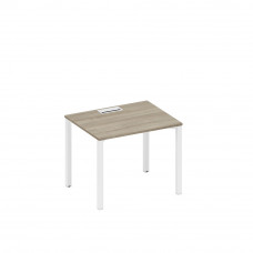 Стол письменный на металлокаркасе, столешница с заглушкой вяз либерти/ белый гладкий А1 БГ 022 ВЛ