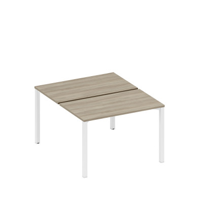 Рабочая станция на металлокаркасе (2*120) вяз либерти/ белый гладкий А1 БГ 173.1 ВЛ