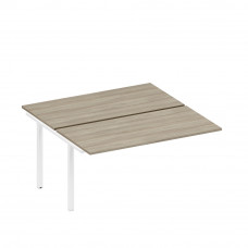 Секция стола рабочей станции на металлокаркасе вяз либерти/ белый гладкий А1 БГ 178.1-1 ВЛ