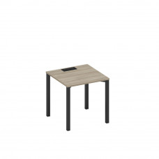 Стол письменный на металлокаркасе, столешница с заглушкой вяз либерти/ черный гладкий А1 ЧР 021 ВЛ