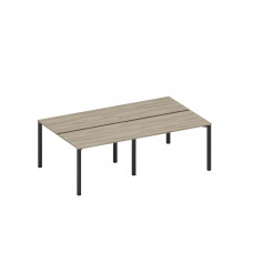 Рабочая станция на металлокаркасе (4*120) вяз либерти/ черный гладкий А1 ЧР 173.1-2 ВЛ