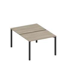 Рабочая станция на металлокаркасе (2*120) вяз либерти/ черный гладкий А1 ЧР 176.1 ВЛ