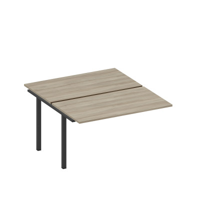 Секция стола рабочей станции на металлокаркасе вяз либерти/ черный гладкий А1 ЧР 177.1-1 ВЛ