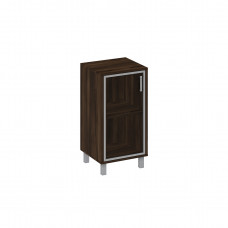 Шкаф для документов левый, дверь в алюминиевой раме дуб ристретто В 411-813 ДР