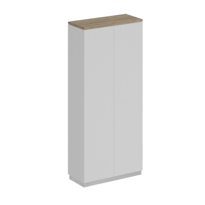 Шкаф для документов закрытый дуб гладстоун светлый / белый премиум / белый премиум СИ 307 ДС БП БП