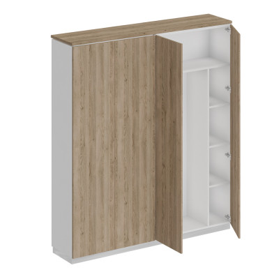 Шкаф с дополнением дуб гладстоун светлый / белый премиум / дуб гладстоун светлый СИ 311 ДС БП ДС
