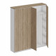 Шкаф с дополнением дуб гладстоун светлый / белый премиум / дуб гладстоун светлый СИ 311 ДС БП ДС