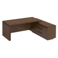 Стол руководителя на опорной тумбе орех тоскана МК 136 ОТ