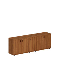 Шкаф низкий (закрытый + закрытый узкий + закрытый) темный орех Исп.10