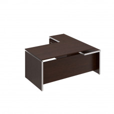 Стол руководителя с брифинг-приставкой боковой, левой венге тёмный МЕ 136 ВТ