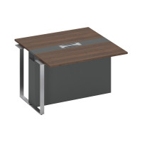 Секция стола для переговоров промежуточная дуб гладстоун / антрацит / антрацит СП 109 ДГ АР АР ХР