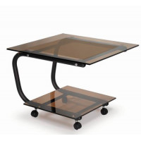 Стол журнальный Дуэт-9 черный/тонированное стекло Д-9 ч/т