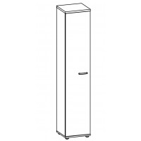 Шкаф для документов узкий закрытый антрацит премиум / мокко премиум А4 9472 АР/МП