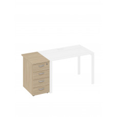 Тумба приставная 4-х ящичная с замком дуб скандинавский А4 9221 ДК