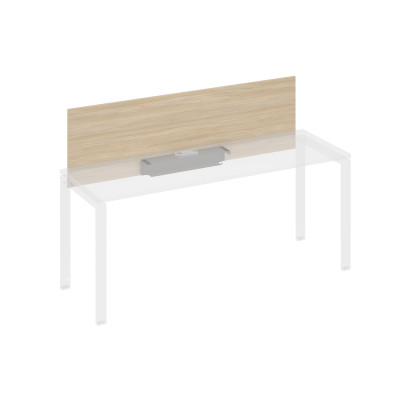 Экран настольный фронтальный для стола 180 с кабель-каналом дуб скандинавский / металлокаркас антрацит А4 А 834 ДК