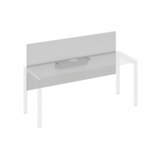 Экран настольный фронтальный большой для стола 180 с кабель-каналом серый / металлокаркас антрацит А4 А 839 СЕ