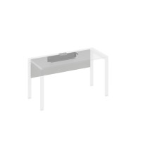 Экран стола 140 с кабель-каналом серый / металлокаркас антрацит А4 А 842 СЕ