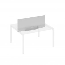 Экран настольный фронтальный для стола 140 с двумя кабель-каналами серый / металлокаркас антрацит А4 А 847 СЕ