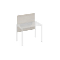 Экран настольный фронтальный большой для стола 100 с кабель-каналом дуб / металлокаркас серый А4 С 835 ДШ