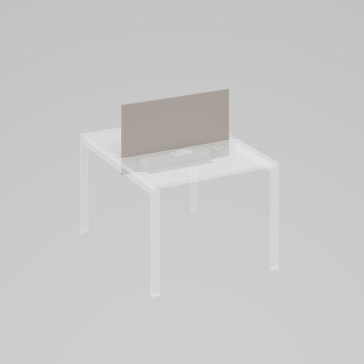 Экран настольный фронтальный для стола 100 с двумя кабель-каналами мокко премиум / металлокаркас серый А4 С 845 МП