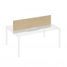 Экран настольный фронтальный для стола 180 с двумя кабель-каналами дуб / металлокаркас серый А4 С 849 ДШ