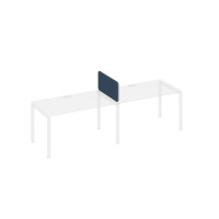 Экран промежуточный тканевый с наполнителем и кронштейнами синий / металлокаркас белый А4 Б 873 BA40