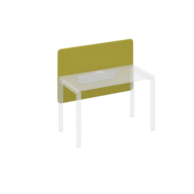 Экран фронтальный тканевый мягкий с кабель-каналом для стола 120 фисташковый / металлокаркас серый А4 С 856 LN17