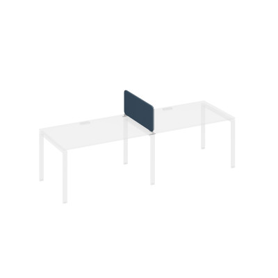 Экран настольный промежуточный мягкий с кронштейнами синий / металлокаркас серый А4 С 874 BA40