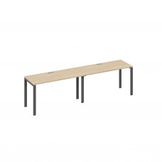 Рабочая станция с каркасом UNO 2х140 дуб скандинавский / металлокаркас антрацит А4 А1 004-2 ДК