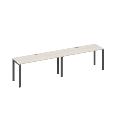 Рабочая станция каркасе UNO (2х160) дуб / металлокаркас антрацит А4 А1 005-2 ДШ