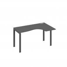 Стол правый "Классика" эргономичный на металлокаркасе UNO антрацит премиум / металлокаркас антрацит А4 А1 034 АР