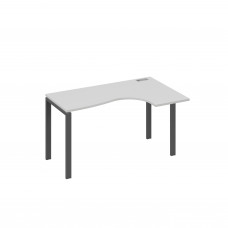Стол правый "Классика" эргономичный на металлокаркасе UNO серый / металлокаркас антрацит А4 А1 034 СЕ