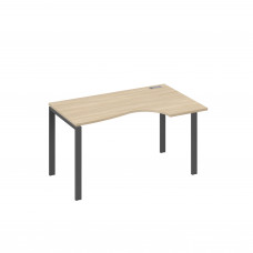 Стол металлокаркас UNO эргономичный правый "Классика" дуб скандинавский / металлокаркас антрацит А4 А1 044 ДК