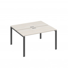 Рабочая станция на каркасе UNO столы 2х140 дуб / металлокаркас антрацит А4 А1 171 ДШ