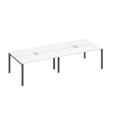 Рабочая станция на металлокаркасе UNO (4х160) белый премиум / металлокаркас антрацит А4 А1 172-2 БП