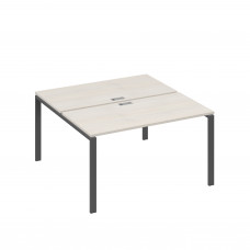 Рабочая станция на металлокаркасе UNO (2х140) дуб / металлокаркас антрацит А4 А1 174 ДШ